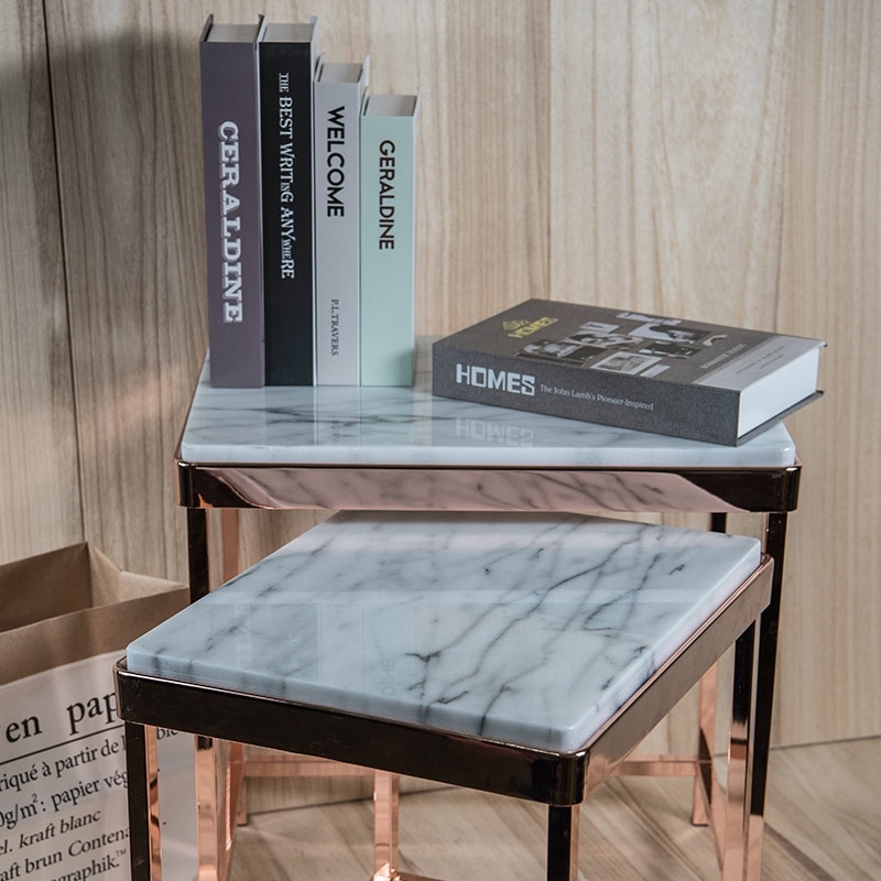 台灣 奇鈺家居｜玫瑰金AB收納桌