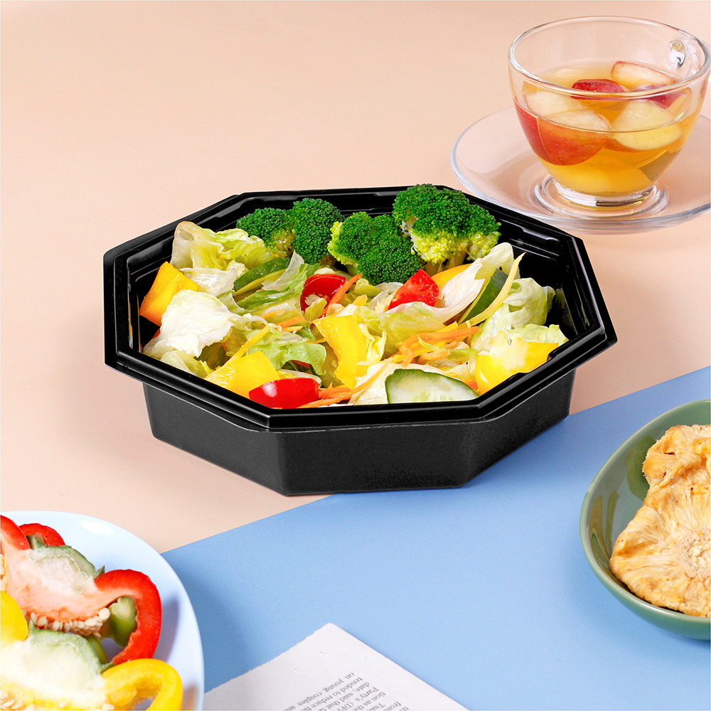 塑膠八角型便當盒 800ml 33號