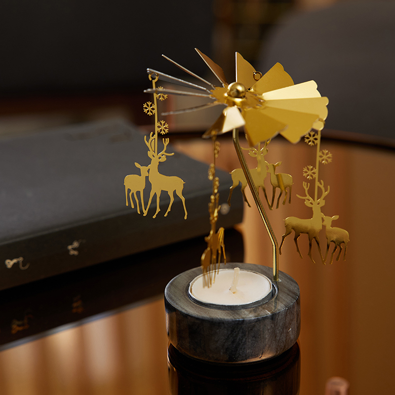 台灣 奇鈺家居｜大理石旋轉燭台