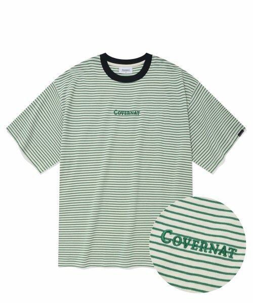 COVERNAT 條紋 T恤 短袖 綠色