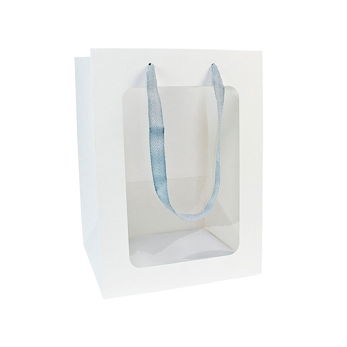 手提紙袋2K-S開窗- 10入/包 21.9*30*20cm【3-23112400】