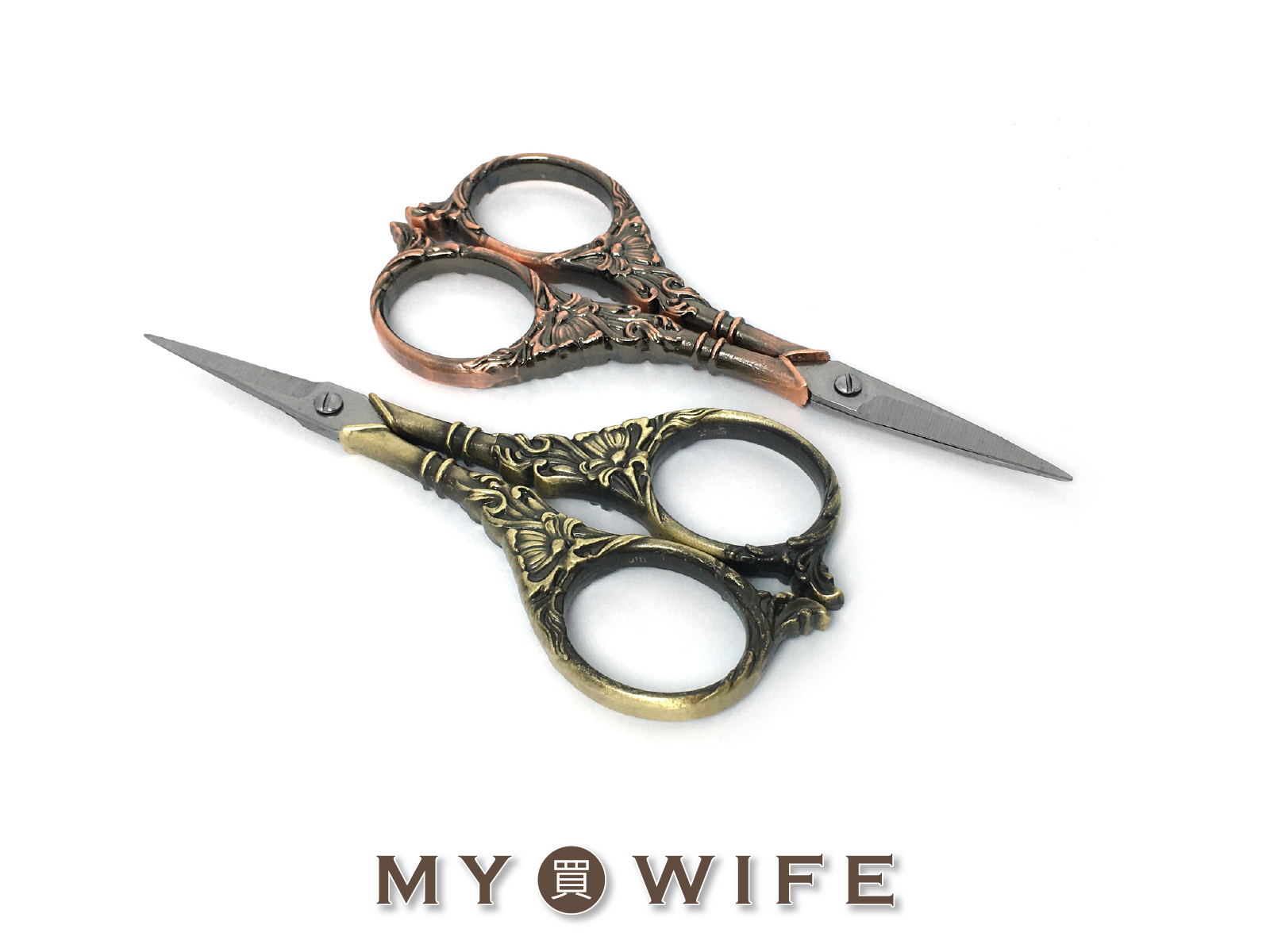 14.4x5.3cm百合復古小剪刀_2色