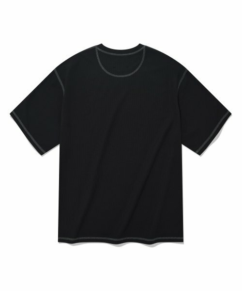 COVERNAT Cool Waffle Stitch T恤 短袖 黑色