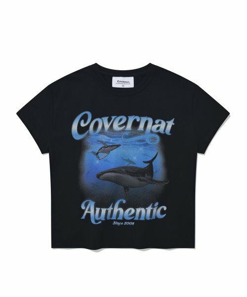 COVERNAT 九分條紋 T恤 短袖 黑色 女