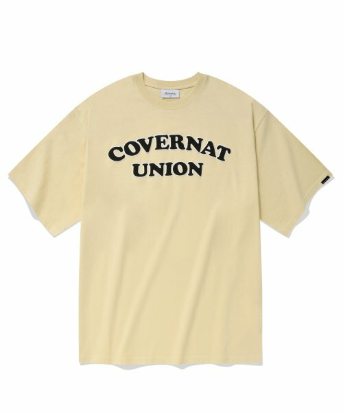COVERNAT  拱形UNION LOGO 短袖 奶油黃