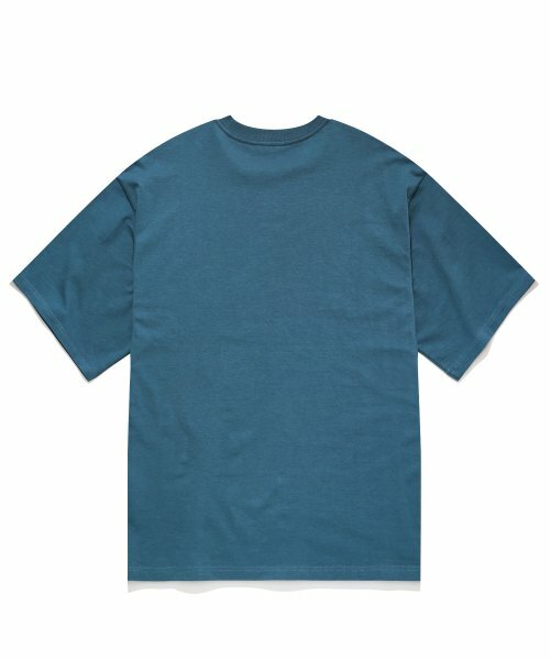 COVERNAT 花卉圖案 短袖 灰藍色