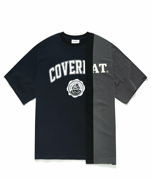 COVERNAT 鬥牛犬混色鏤空 短袖 海軍藍