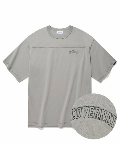 COVERNAT 小拱形標誌足球08 短袖 灰色