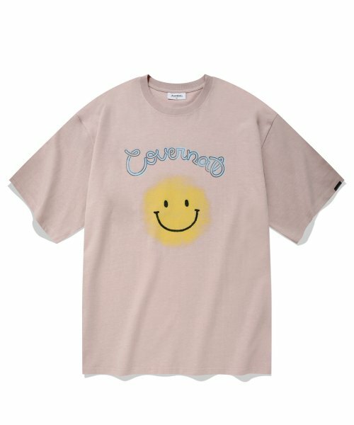COVERNAT  Big Smile Logo 短袖 鮭魚粉色