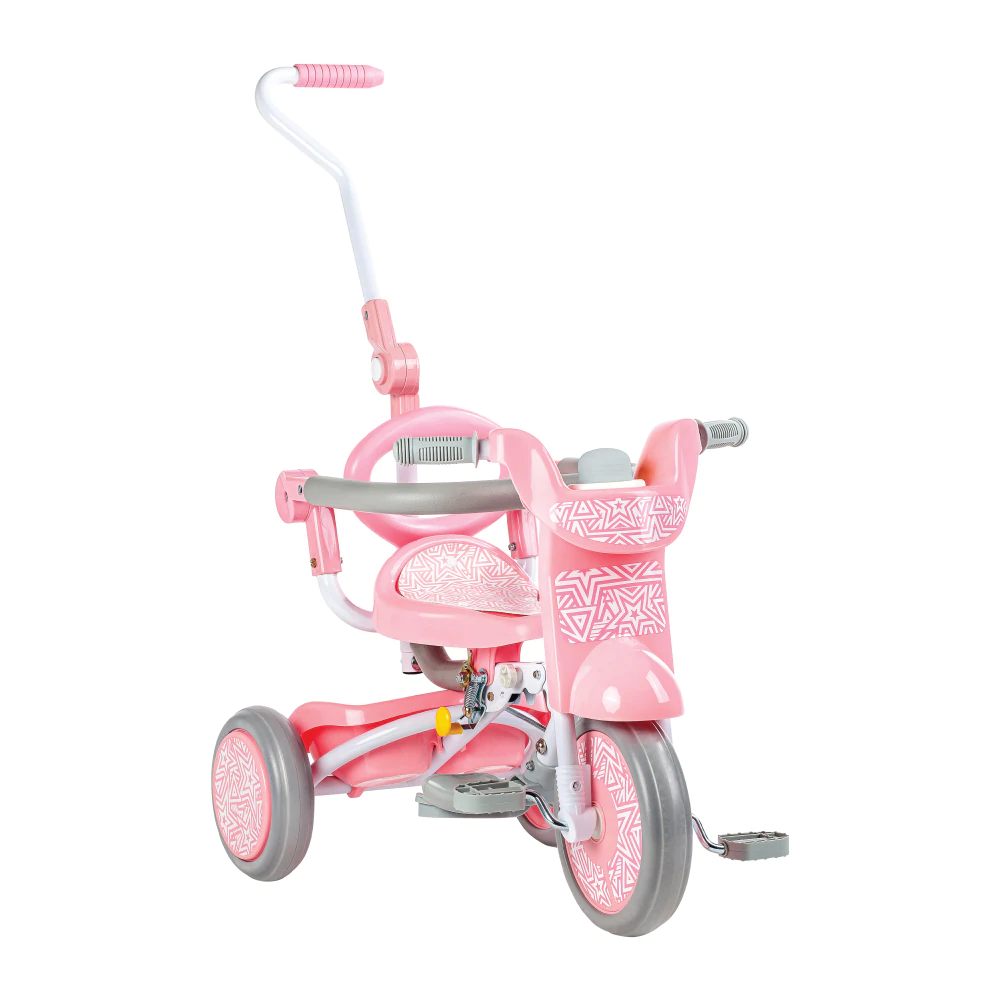 Baby Star - Kids Star 1st Move Push Control Front Tricycle - Sweet Pink / fresh blue