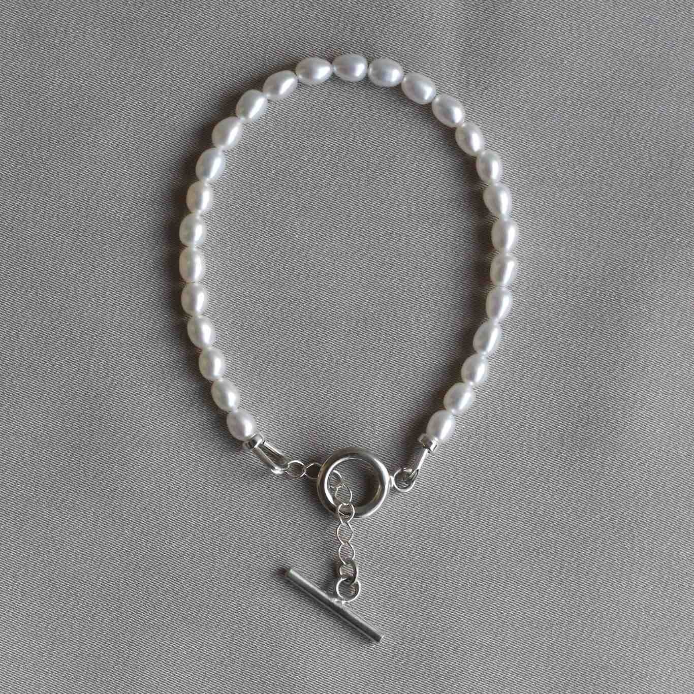 品牌往山裡走珍珠純銀飾品手鍊