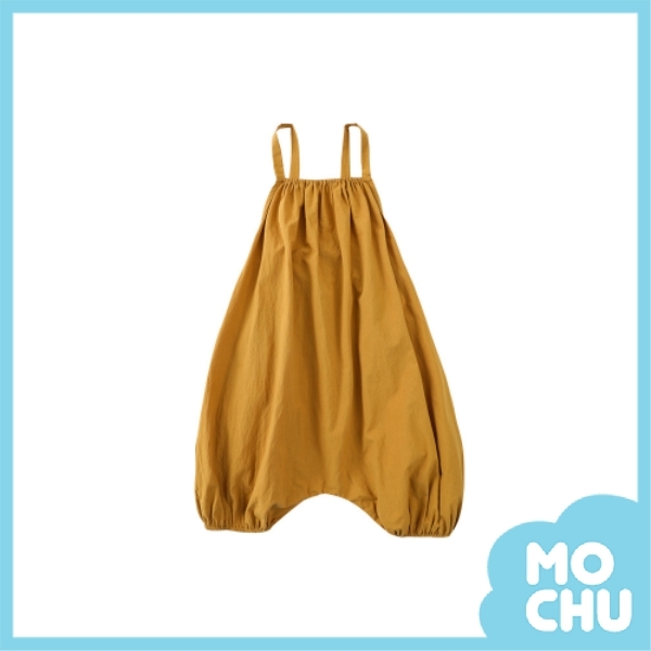 薑黃色背帶褲