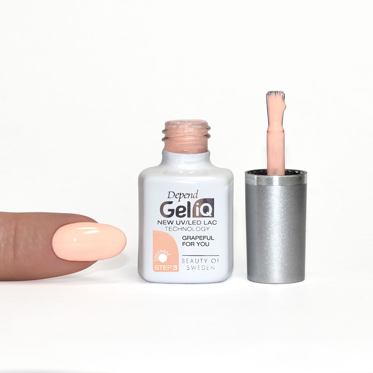 Gel iQ 顏色凝膠 -  晨光淡橘色配金黃微珠光(不透明) #1045