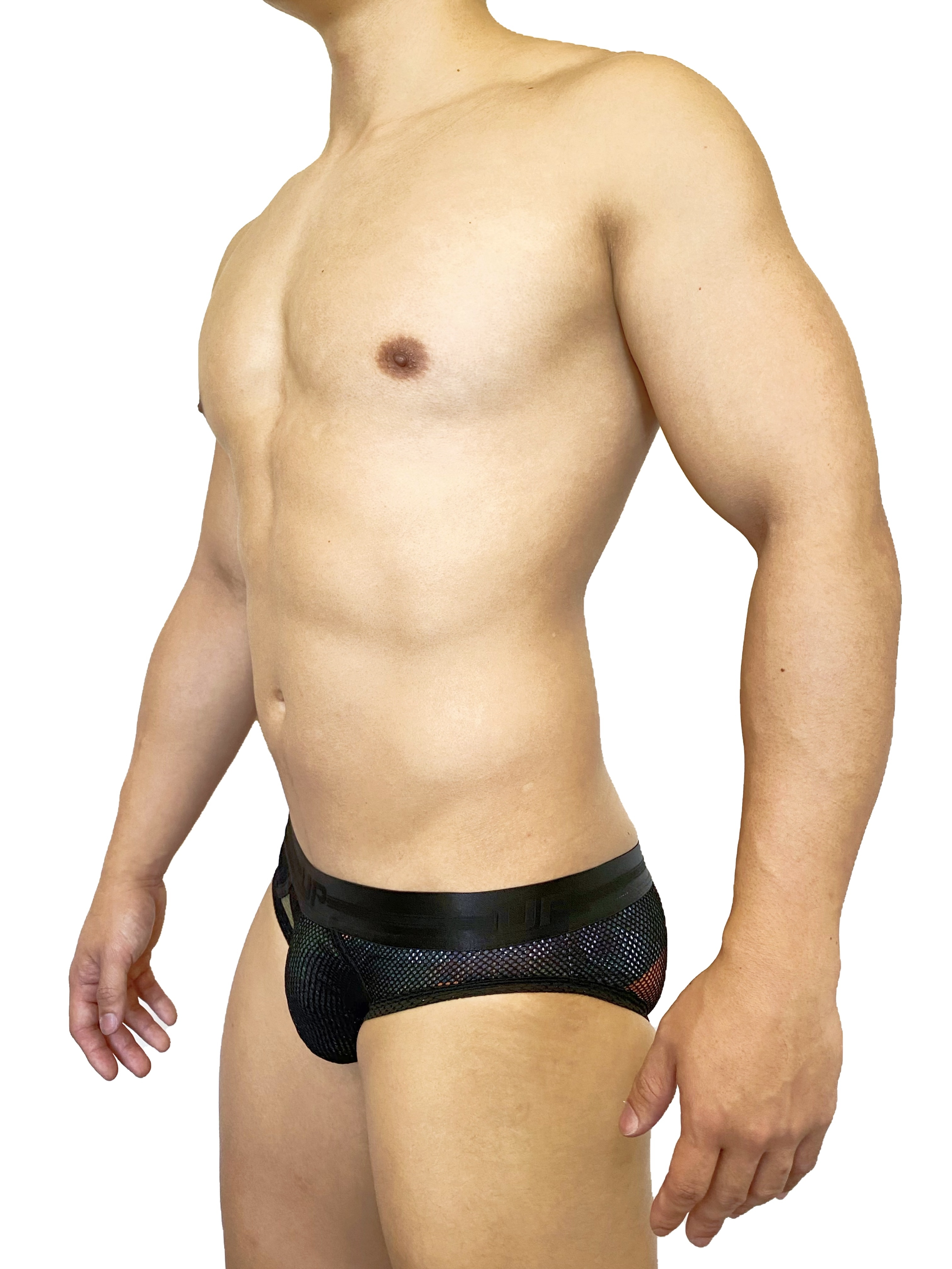 Premium 06 雙層迷彩迷你小三角內褲 迷彩橙/黑