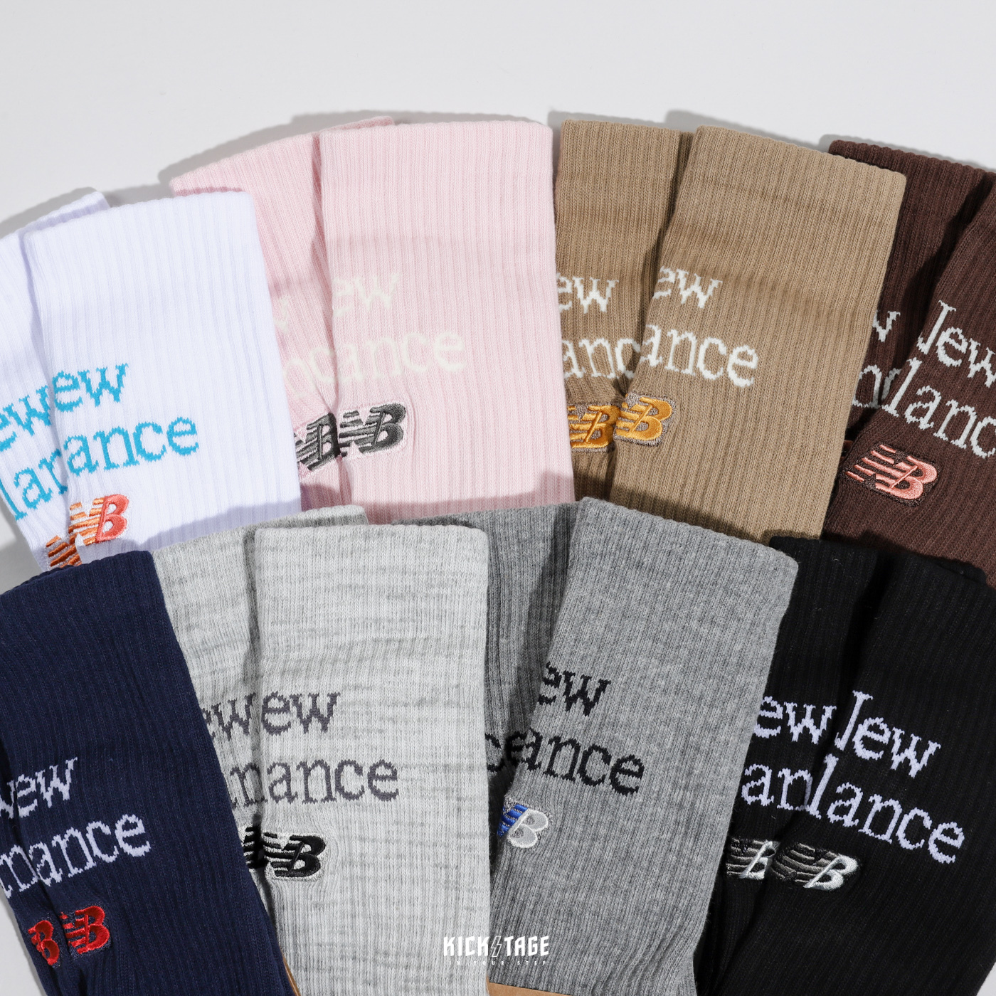 一入 NEW BALANCE CREW SOCKS 八色 學院風 文字 刺繡LOGO 長襪 中筒襪 小腿襪【LAS22061】NBSCS