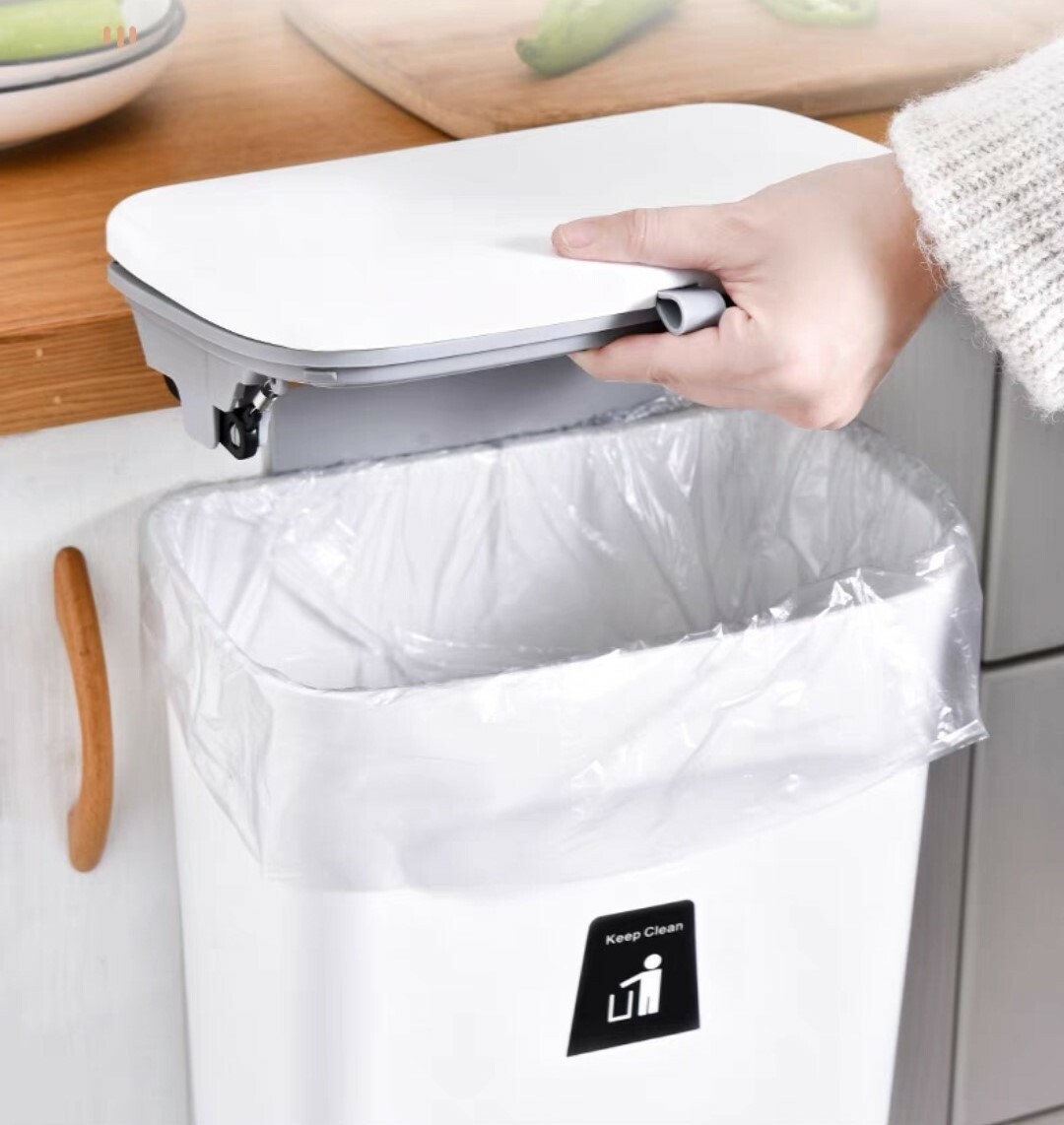 廚房專用-簡約風懸掛式垃圾桶