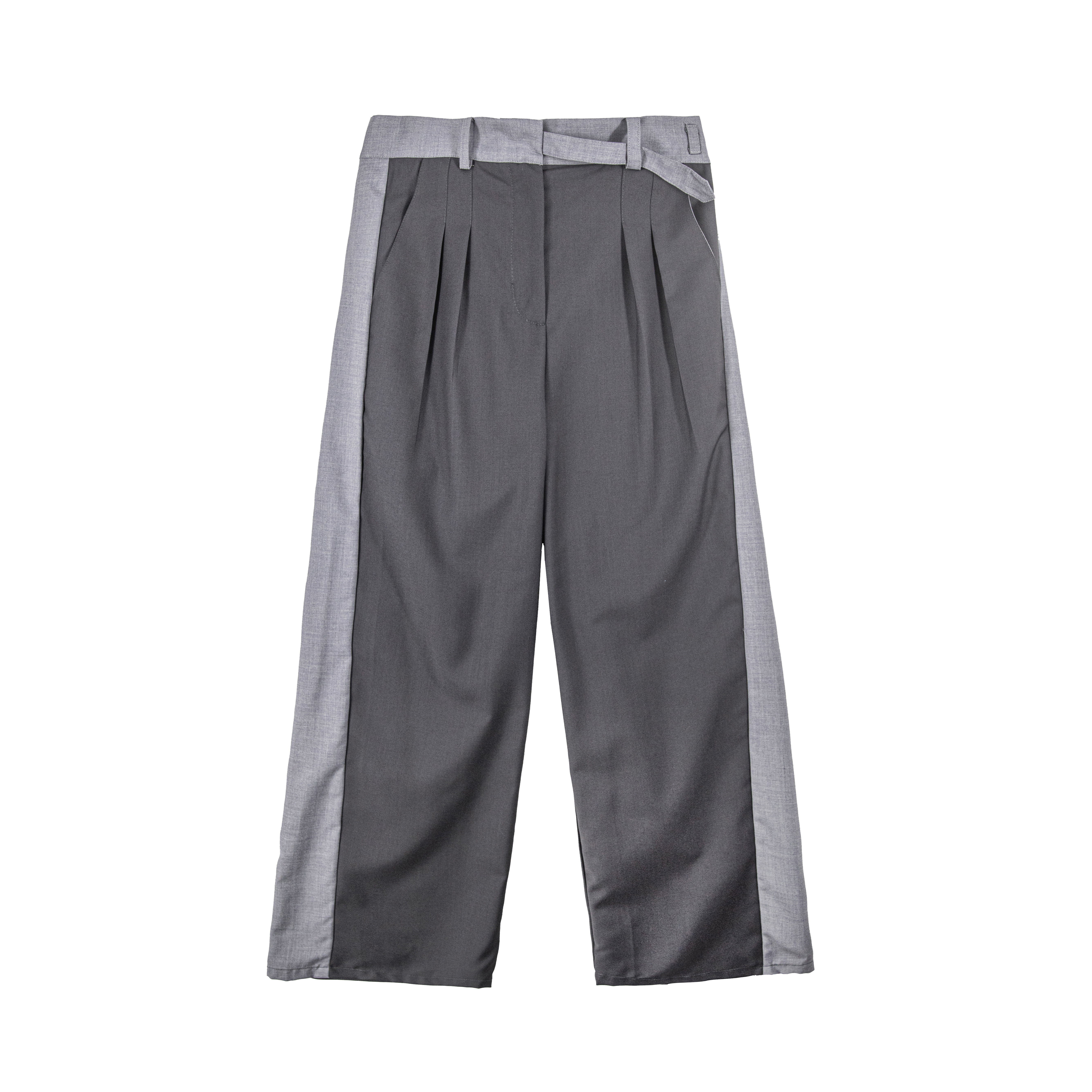 Side Seam Patchwork Woven Pants - B039B
