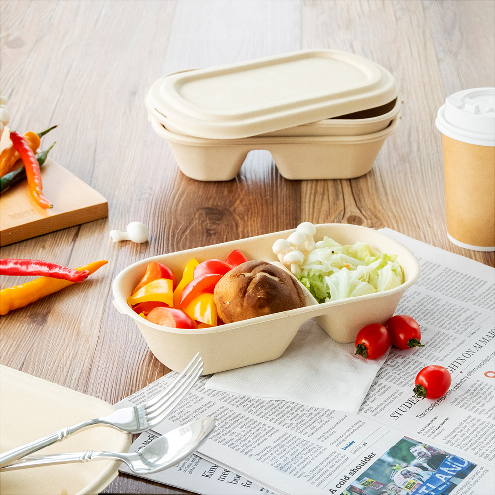 植纖餐盒 二分格 800ml 1號