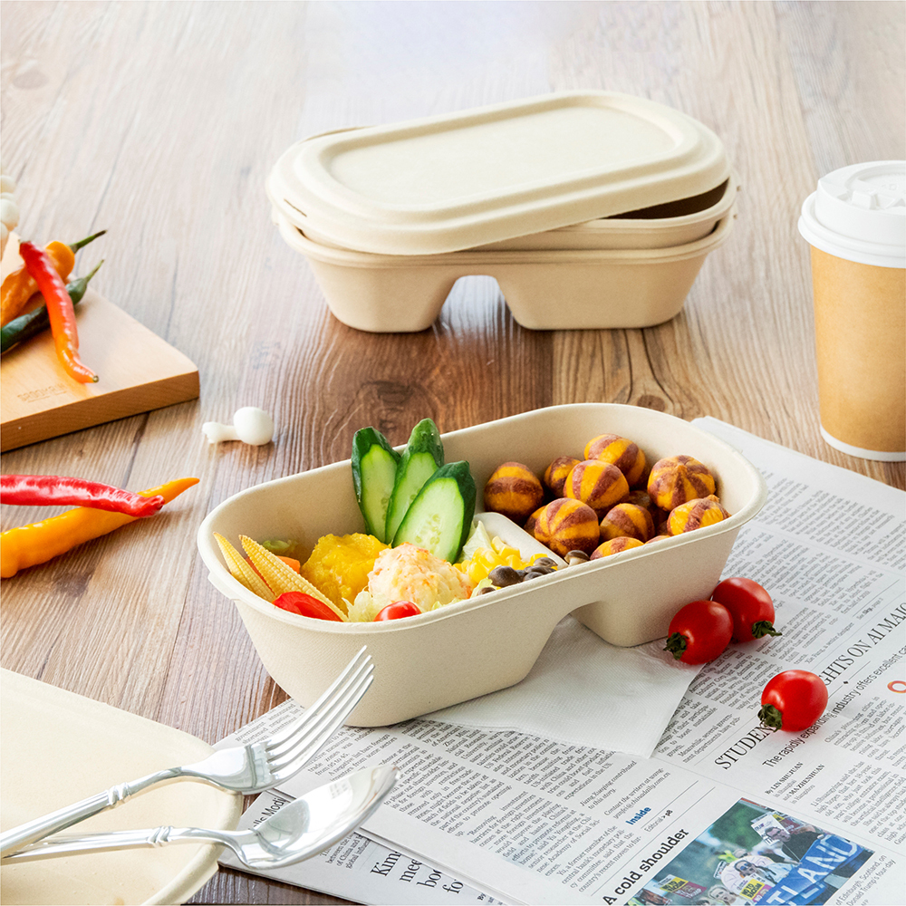 植纖餐盒 二分格 1000ml 23號