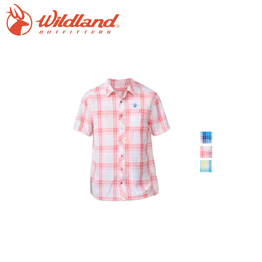 Wildland 荒野 01206 山旅格紋抗UV短袖襯衫 男款 (3色) 吸濕快乾/輕薄透氣/防曬/戶外旅遊 11W01206