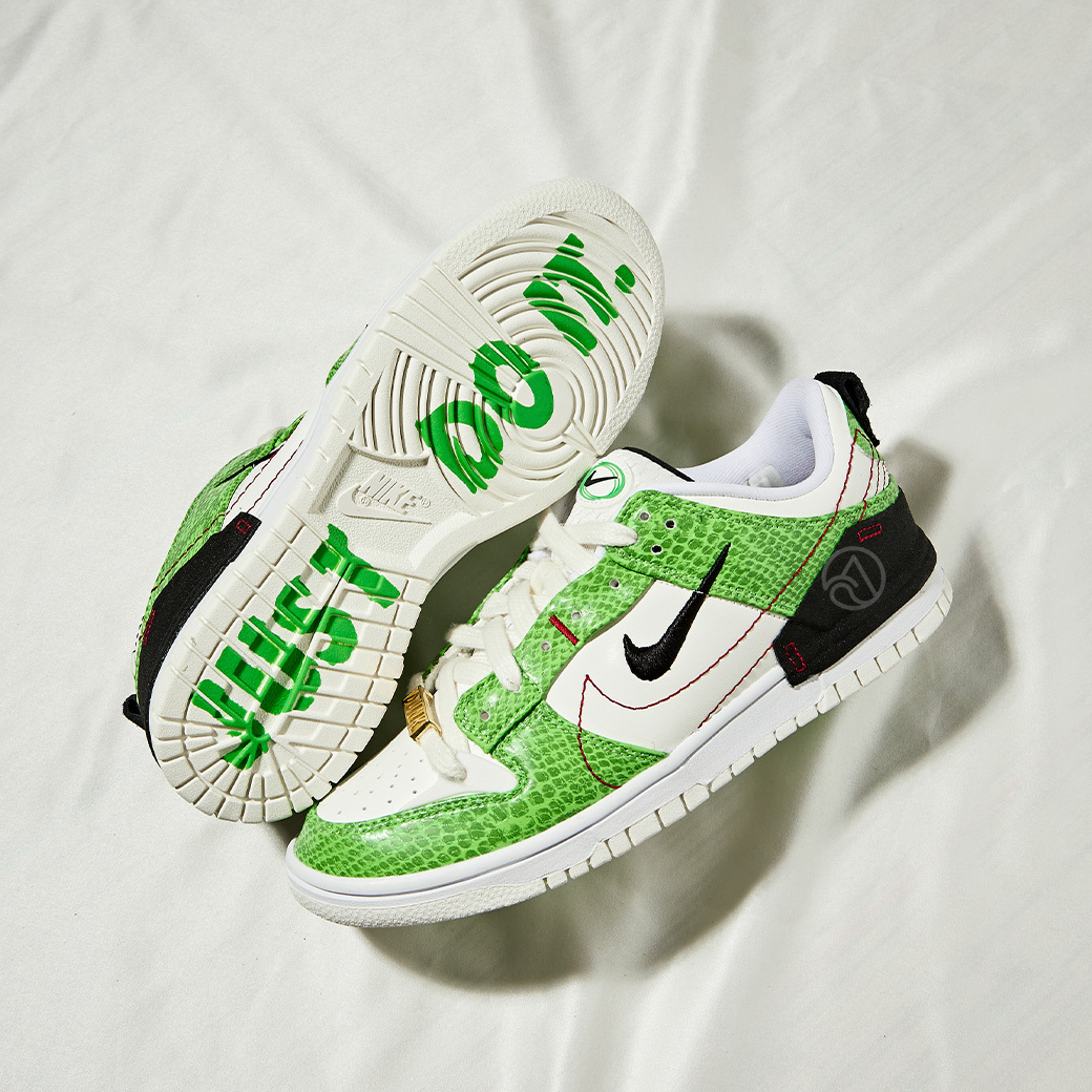 Nike Dunk Low Disrupt 2 女 白綠 經典 低筒 運動 休閒鞋 DV1491-101