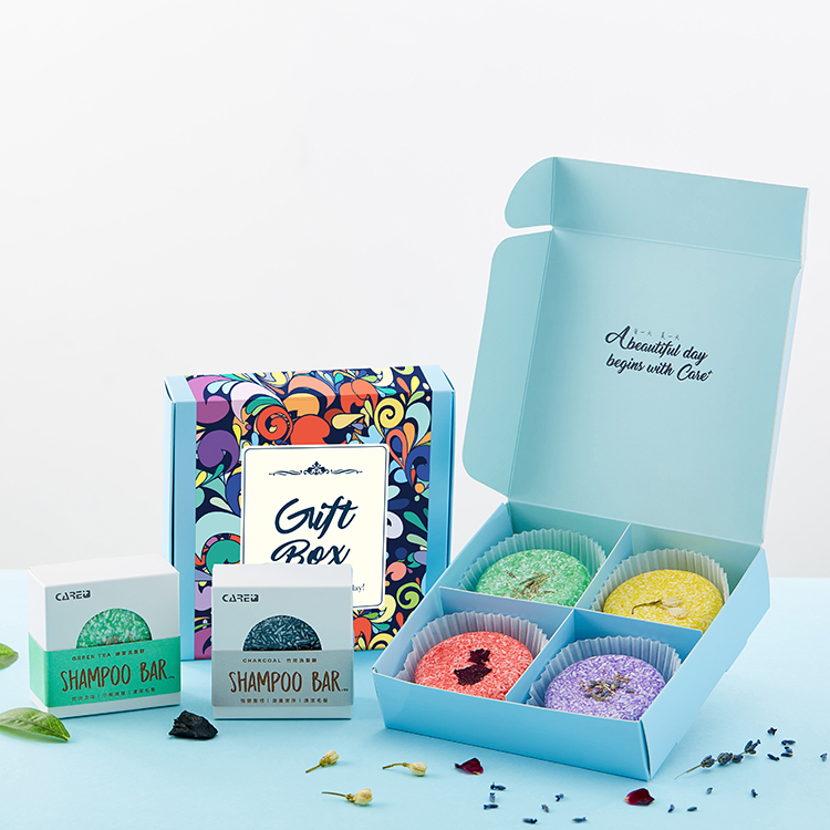 【Care+ 蓓膚美】胺基酸洗髮餅禮盒(4入) 加贈經典款美肌蒸氣眼膜5入(款式隨機)