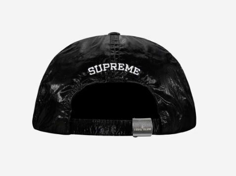 Supreme x Stone Island New Silk Light 6-Panel Black - 19SS