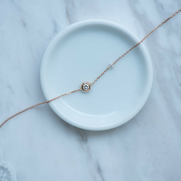 18K Star by the side Bubble Diamond Bracelet