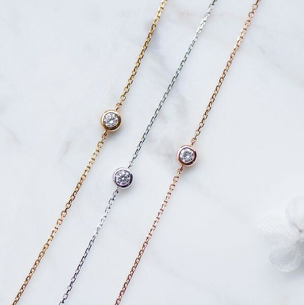 18K Single Bubble Diamond bracelet