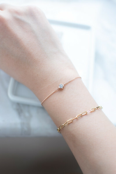 18K Bubble 0.20ct Diamond Bracelet