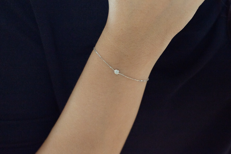 18K Single Bubble Diamond bracelet