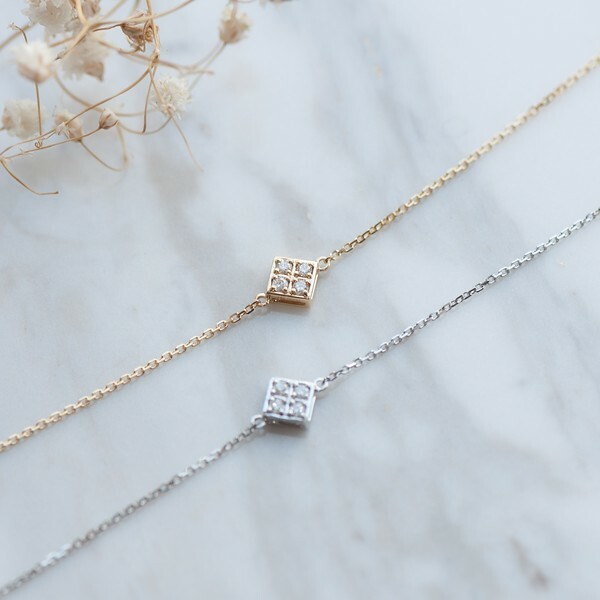 18K Rhombus Diamond Bracelet