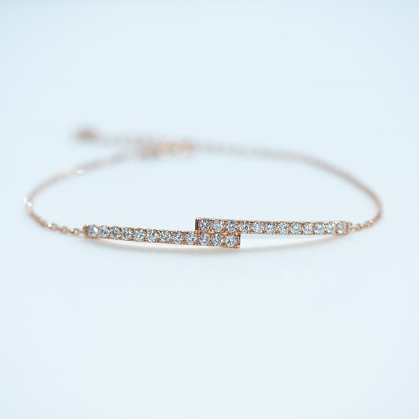 18K double layer diamond bracelet