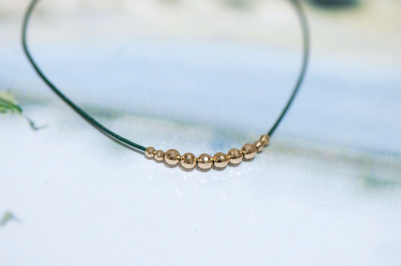 18K gold ball string