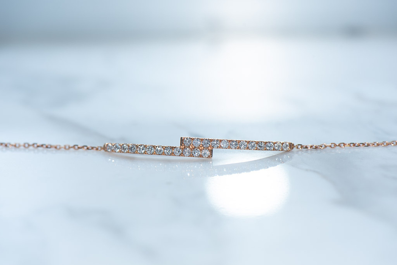 18K double layer diamond bracelet