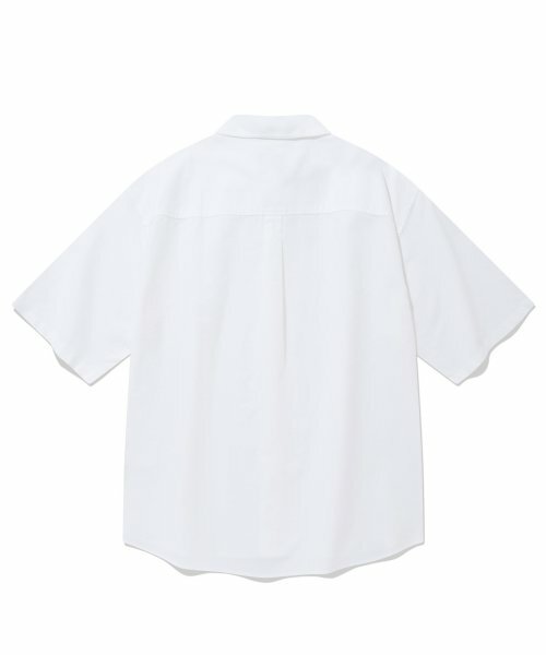 COVERNAT C 標誌牛津半襯衫 短袖 白色