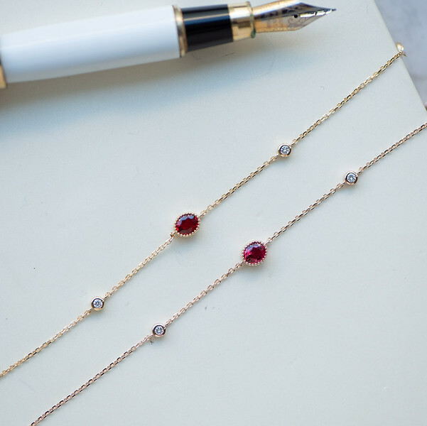 18K Classy Chic Ruby Diamond Bracelet