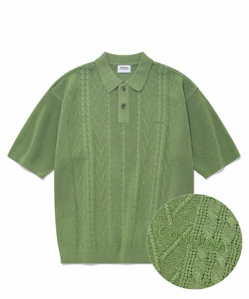 COVERNAT Cool Cable 針織 Polo 短袖 綠色