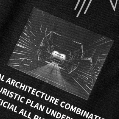 【TEOX002】線條圖騰反光流線設計圓領短T