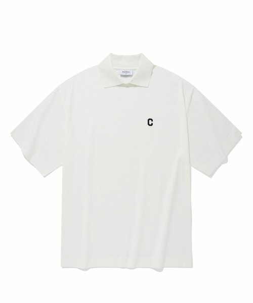 COVERNAT  C LOGO 領口 短袖 白色
