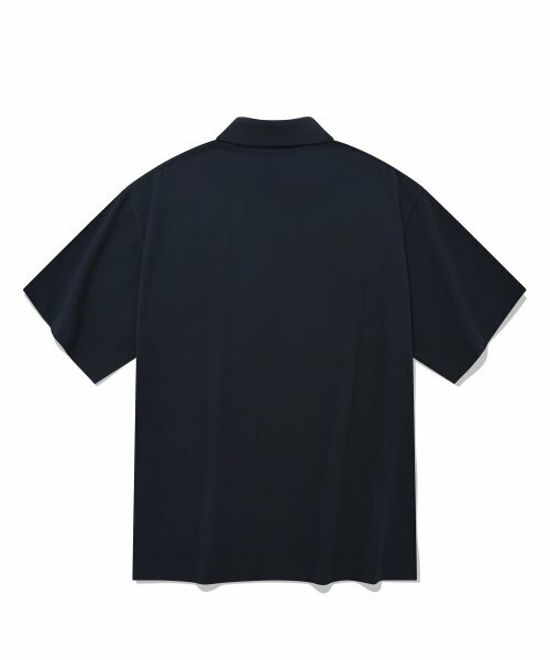 COVERNAT 領子 襯衫 短袖 海軍藍