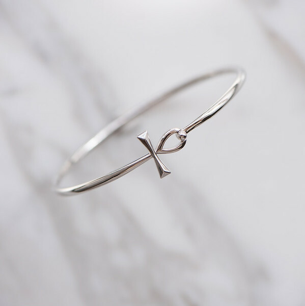 18K Ankh Gold Bangle