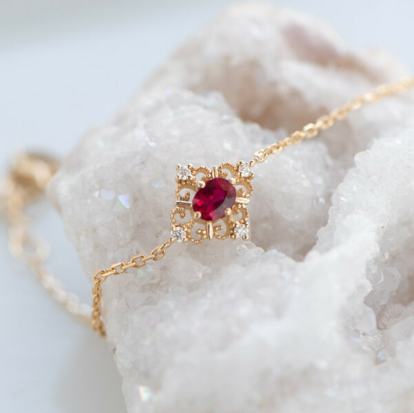 18K Ruby & Diamond Bracelet