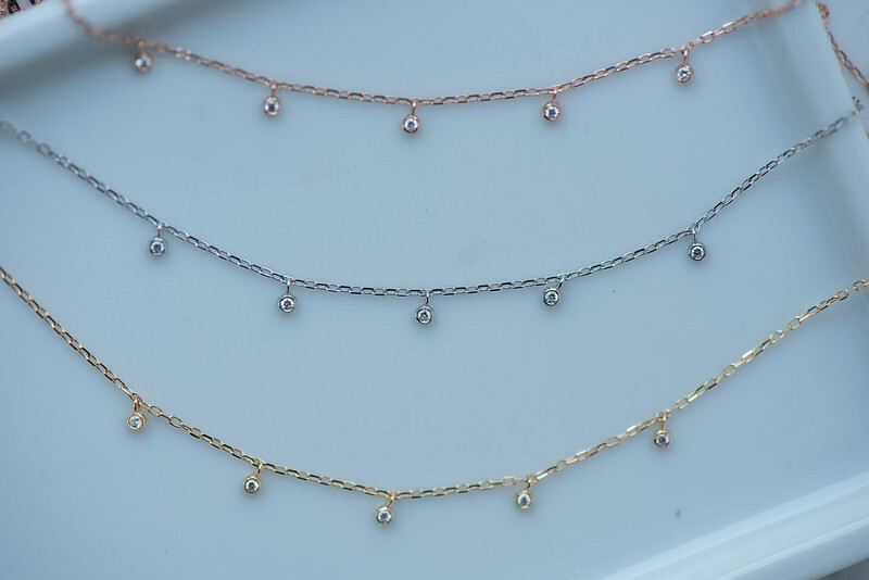 18K Bling Diamond Anklet