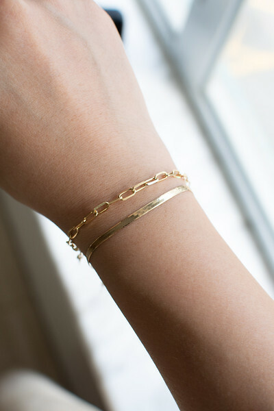 18K Block Chain Bracelet