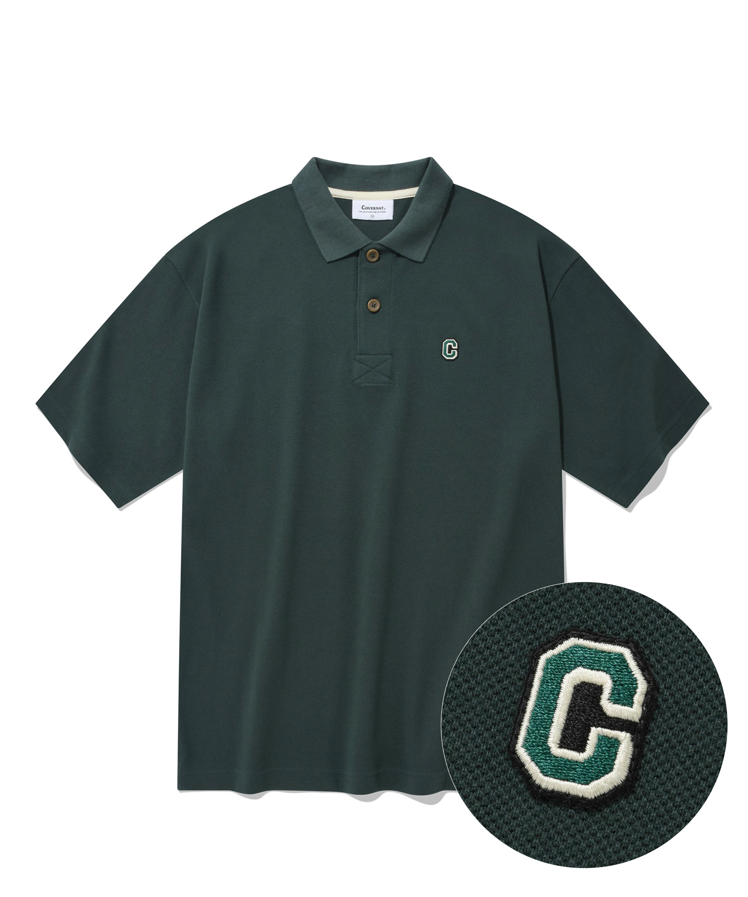 COVERNAT C Logo Wafen Cool Pique 短袖 綠色