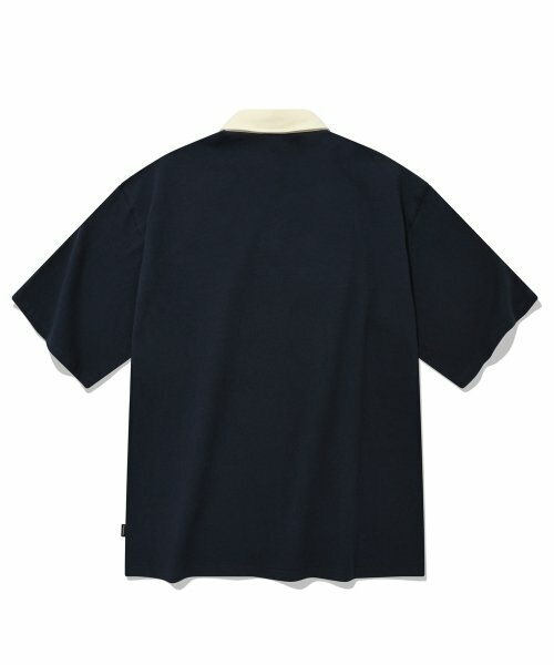 COVERNAT 橄欖球 Overfit 短袖 海軍藍