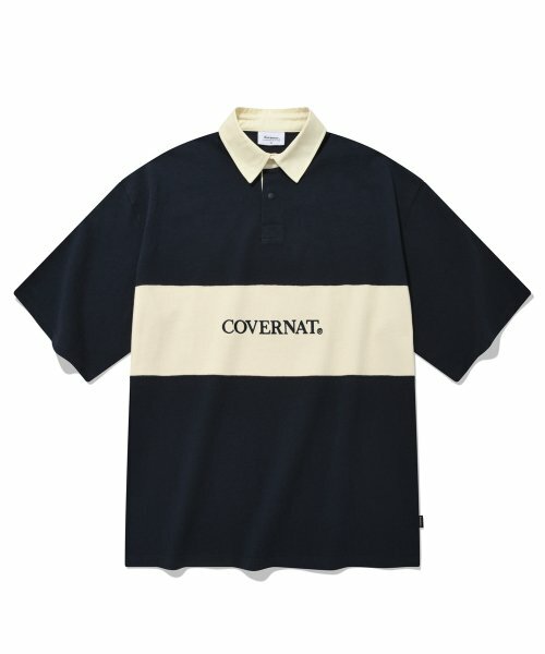 COVERNAT 橄欖球 Overfit 短袖 海軍藍