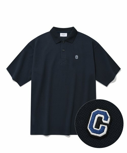 COVERNAT C Logo Wafen Cool Pique 短袖 海軍藍
