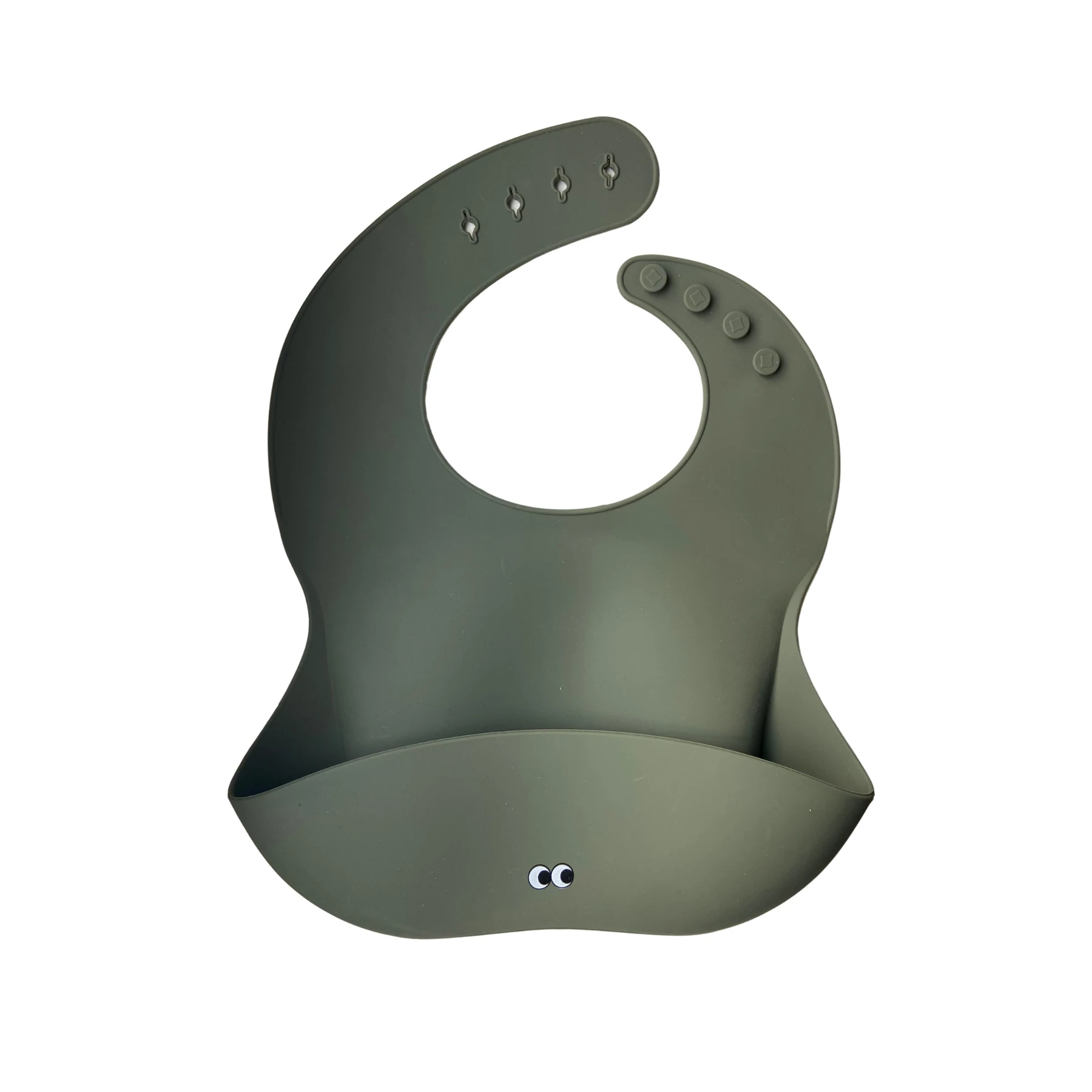 矽膠飯兜 - DUSTY OLIVE